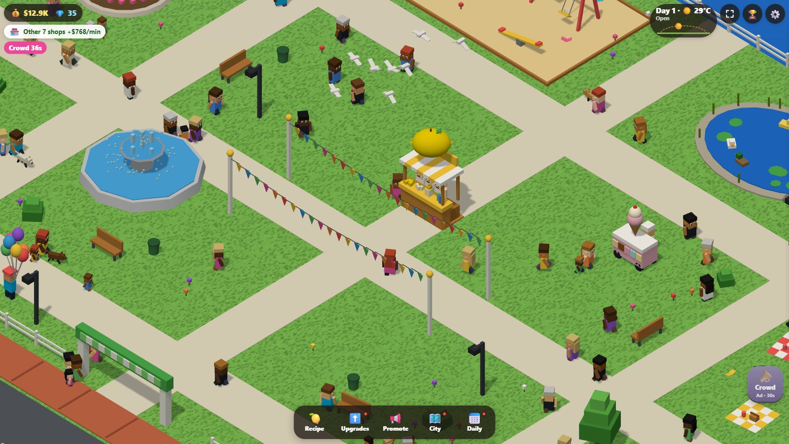 Lemonade Tycoon gameplay